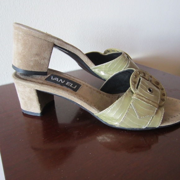 Leather Vaneli Slide Sandals - Picture 3 of 4